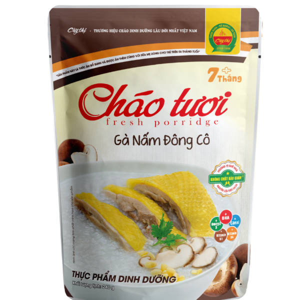 Cháo tươi Cây Thị vị gà nấm đông cô 240g 7M+