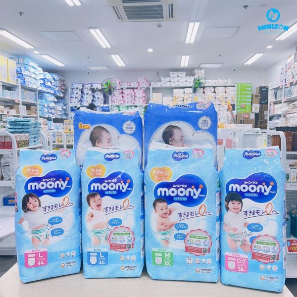Bỉm Moony Xanh Đủ Size