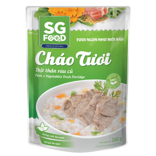 Cháo tươi Deli Thịt Thăn Rau củ 240g