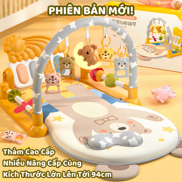 Thảm Nhạc Cho Bé Có Bàn Piano - Xúc Xắc, Đồ Chơi Treo Nôi, Gặm Nướu, Cho Bé
