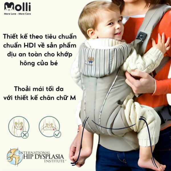 Địu trợ lực 360 Molli 4 tư thế