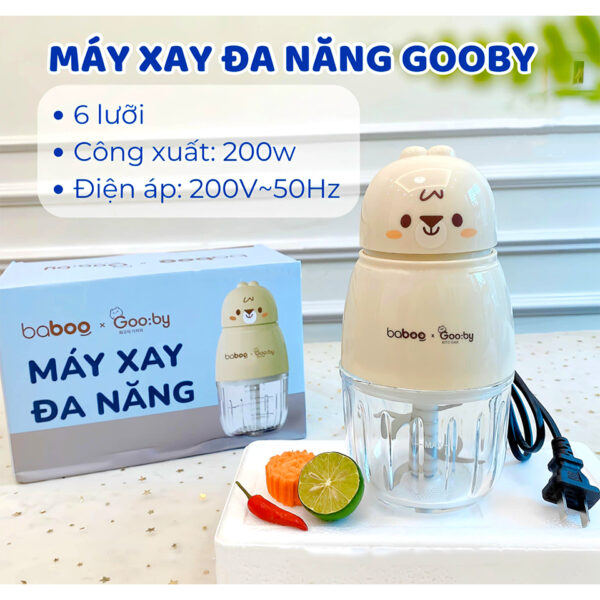Máy xay cầm tay đa năng Baboo Gooby cho bé ăn dặm
