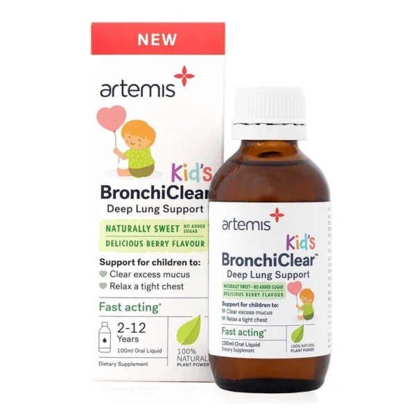 Siro trị ho, long đờm Artemis BronchiClear Deep Lung 100ml (2 tuổi+)