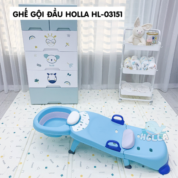 Ghế Gội Đầu Cho Bé Holla HL-03151 Màu Xanh