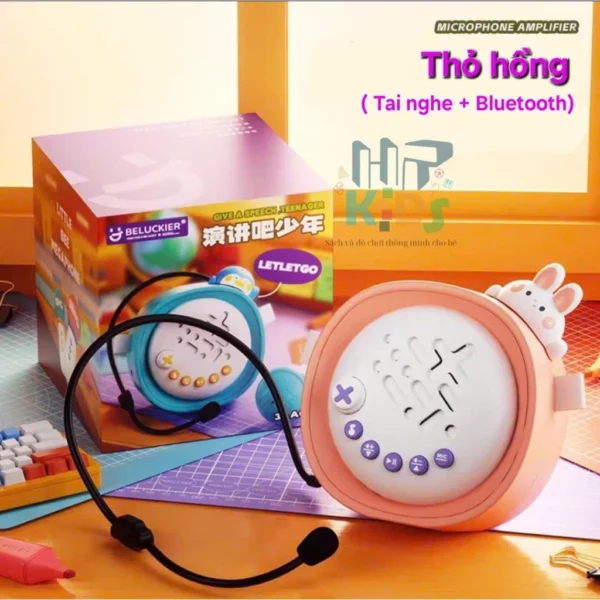 Đồ chơi loa và micro có kết nối Bluetooth kèm dây đeo đáng yêu