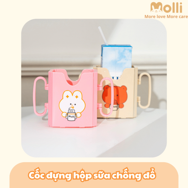Cốc đựng hộp sữa chống đổ Molli