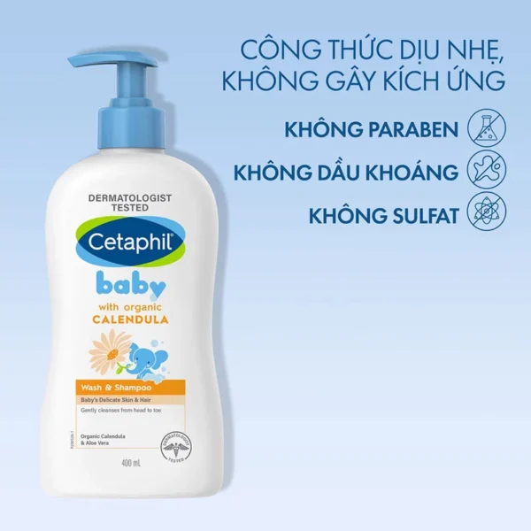 Sữa tắm gội hoa cúc Cetaphil 400ml