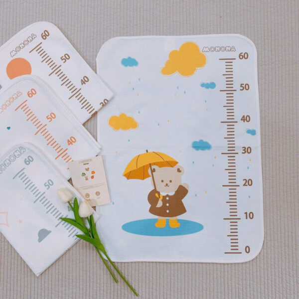 Tấm lót chống thấm Monona bề mặt organic siêu mềm thoáng khí cho bé