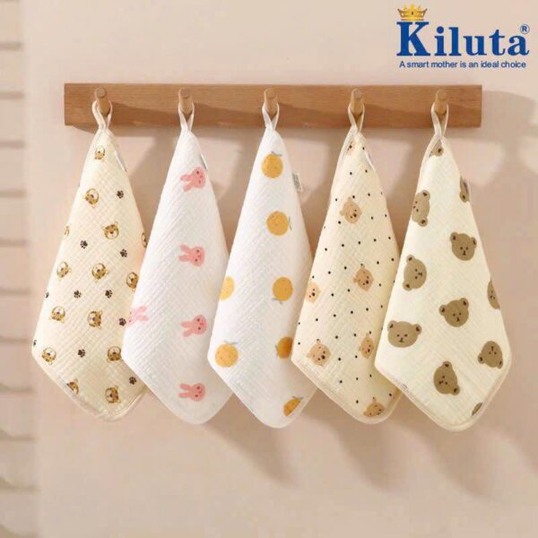 Set 5 khăn sữa Muslin cao cấp Kiluta