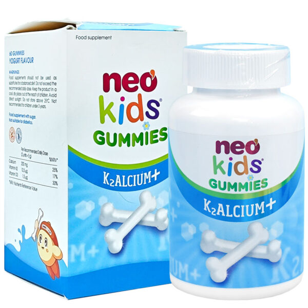 Neo Kids Gummies K2Alcium+, hỗ trợ bổ sung Calcium, hấp thu canxi