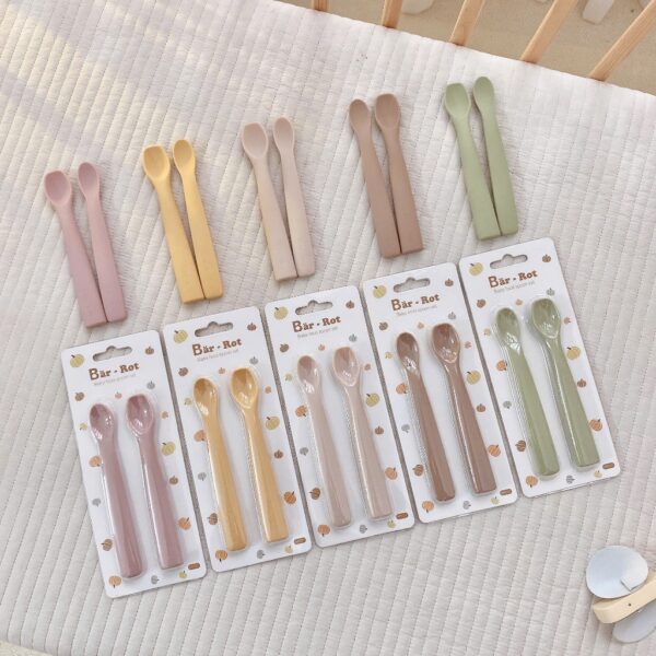 Set 2 thìa ăn dặm Silicone Bar-rot cho bé