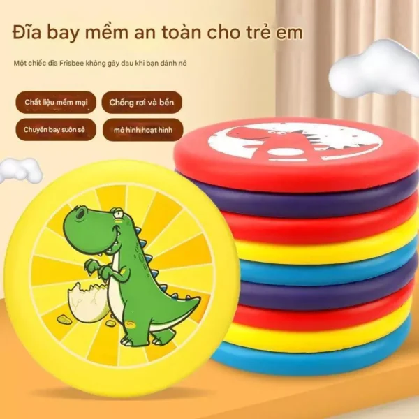 Đồ Chơi Đĩa Ném Dạ Quang [SIZE 20CM] Họa Tiết Vui Nhộn Dễ Thương, Chất Liệu Đĩa Bay An Toàn Cho Bé