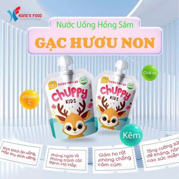 Gạc hươu non Kang's Food Chuppy Kids hỗ trợ tăng đề kháng cho bé
