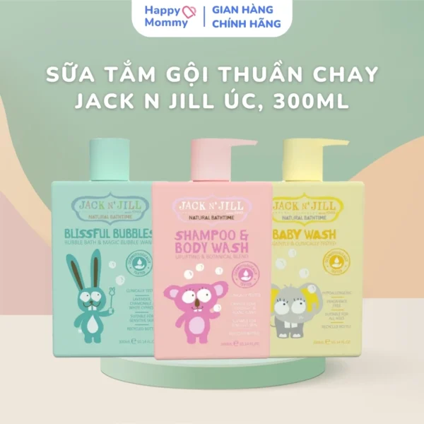Sữa Tắm Gội Thuần Chay Jack N' Jill Úc, 300ml