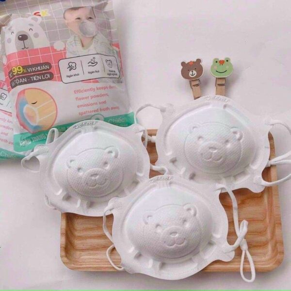 Khẩu Trang Gấu Kichi Set 3 Cái (1Y+)