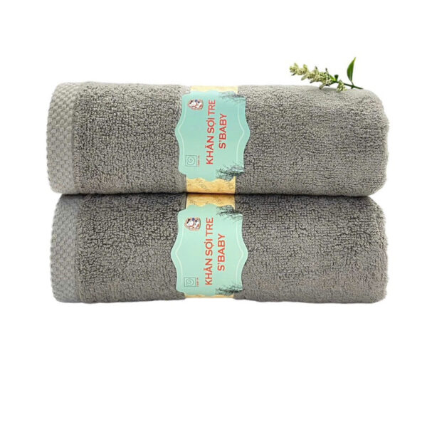 Khăn Quấn Đầu Sợi Tre S'BABY 40x78cm Theo Tiêu Chuẩn Xuất Nhật, Thấm Hút Tốt Và An Toàn Cho Da