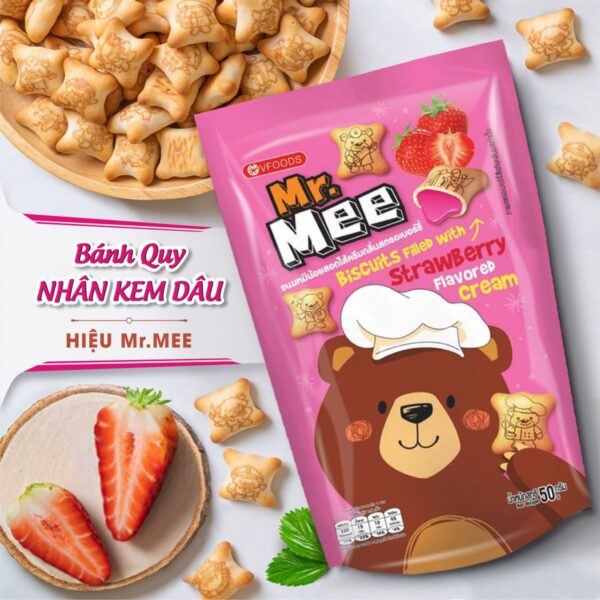 Bánh gấu nhân kem Mr Mee Vfoods 20g