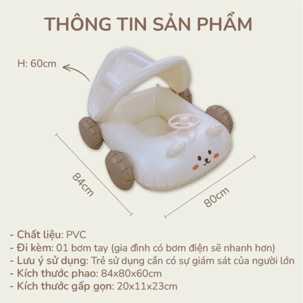 BARROT - PHAO BƠI Ô TÔ CÓ MÁI CHE