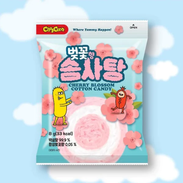 Kẹo bông gòn Cotton Candy 8g nhập khẩu Hàn Quốc ăn vặt cho bé