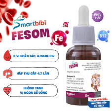 Siro hỗ trợ tạo máu Smartbibi Fesom (30ml)